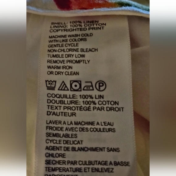 Tommy Bahama Tropical Parrot Floral Linen Shorts Women's Size 6 - Picture 4 of 4